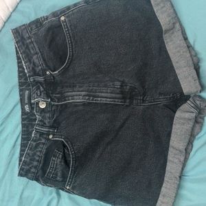 Zara, Mom Shorts, Size 4, Black